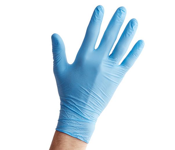 Blue Nitrile Gloves, 
Non-Exam-grade P-F – nitrile - Image 1