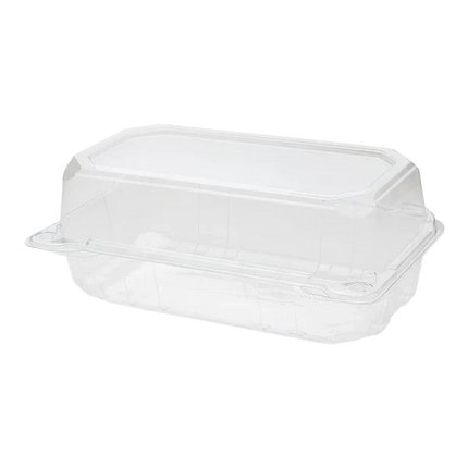 9" x 5" PET Hinged Container, Clear – clear - Image 3