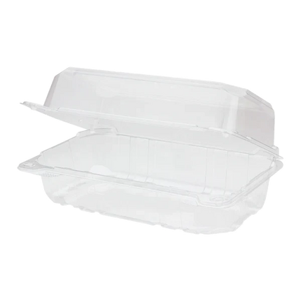 9" x 5" PET Hinged Container, Clear – clear - Image 4
