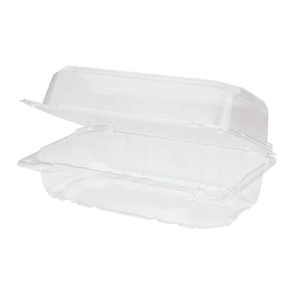 9" x 5" PET Hinged Container, Clear – clear - Image 4