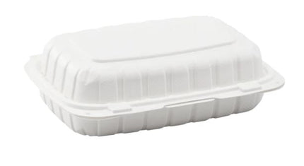 9" x 6" MFPP Hinged Container, Vented – white - Image 4