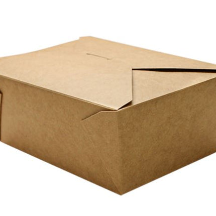 Paper Folded Take Out Boxes, #3, Kraft, 76 fl oz – kraft brown - Image 1
