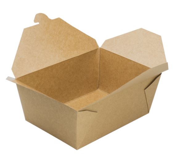 Paper Folded Take Out Boxes, #3, Kraft, 76 fl oz – kraft brown - Image 2