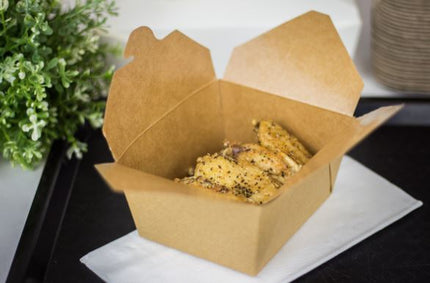 Paper Folded Take Out Boxes, #3, Kraft, 76 fl oz – kraft brown - Image 5