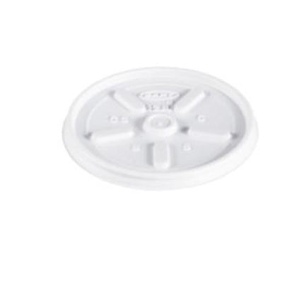 Foam Cup Lid Fits 6-12 oz Foam Cup and Container, Translucent, Vented - Image 1