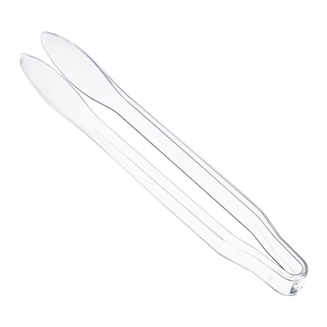 Serving Tongs 12" Black PS, Wrapped – clear - Image 1