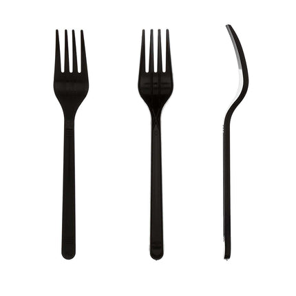Fork, Heavy, Black, PP, Bulk – black - Image 1