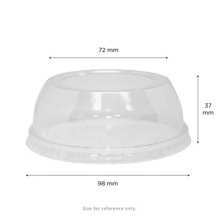 PETDome Lid with Wide Hole Fits 12-24 oz PET Cup
Clear, 98mm - Image 4