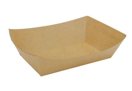 Paper Food Tray, Compostable, Kraft – kraft brown - Image 2