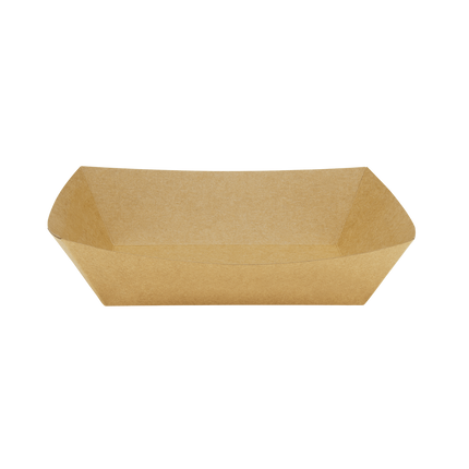 Paper Food Tray, Compostable, Kraft – kraft brown - Image 5