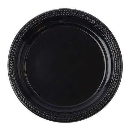 Round Plate, Black PP (Multiple Sizes) – black - Image 1