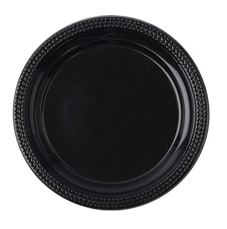 Round Plate, Black PP (Multiple Sizes) – black - Image 1