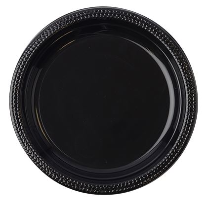 Round Plate, Black PP (Multiple Sizes) – black - Image 1