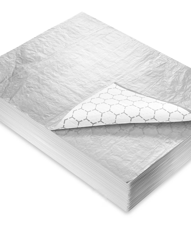 Insulated Aluminum Foil Sheet, 14"x16"  – silver / white honeycomb - Image 1