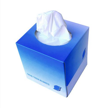 Tissue Box Cube, White, 2-Ply, 85 sheets - Image 1