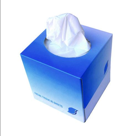 Tissue Box Cube, White, 2-Ply, 85 sheets - Image 1