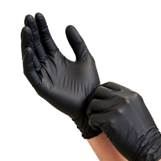 Exam-grade Nitrile Gloves, Black 
EcoElite – black - Image 1